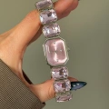 Pembe Kristal Taşlı Kol Saati