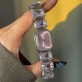 Pembe Kristal Taşlı Kol Saati
