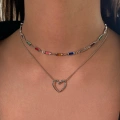 Silver Baget Taşlı Choker