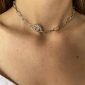 Silver Göz Detaylı Choker