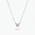Silver Pembe Kelebek Kolye