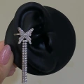 Silver Sallantılı Taşlı Kelebek Earcuff