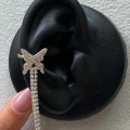 Silver Sallantılı Taşlı Kelebek Earcuff