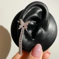 Silver Sallantılı Taşlı Kelebek Earcuff