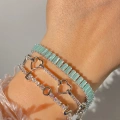 Su Yeşili Baget Taşlı Bileklik