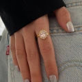Swarovski Taşlı Oval Yüzük