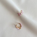 Taşlı Pembe Earcuff