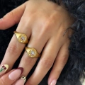Vintage Gold İstiridye Yüzük