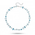Vip Silver Mavi Kristal Taşlı Choker