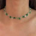 Vip Yeşil Krital Taşlı Choker