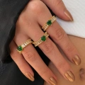 Yeşil Baget Taşlı Yüzük