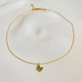 Yeşil Taşlı Kelebek Choker