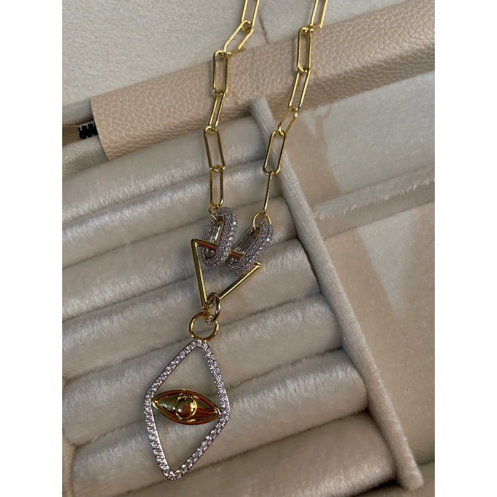 316L Çelik Tasarım Göz Detay Kolye