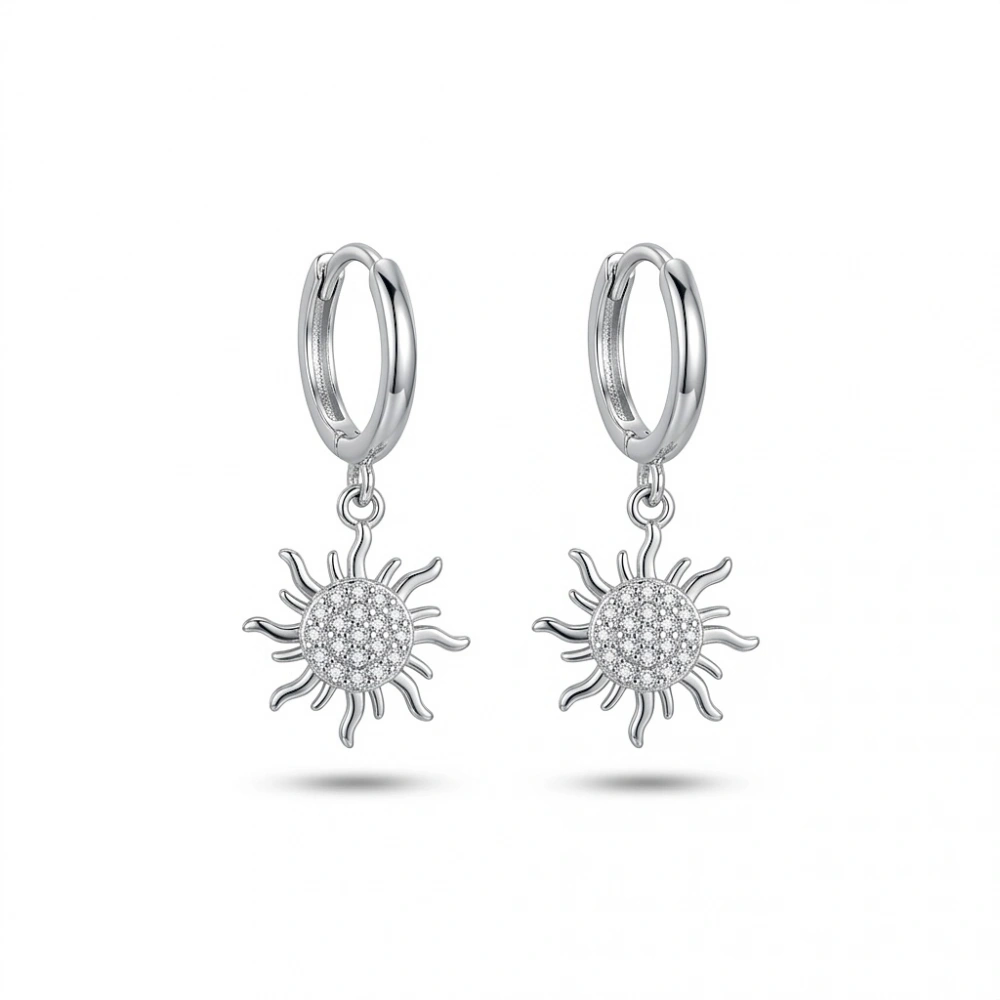 İthal Silver Güneş Küpe