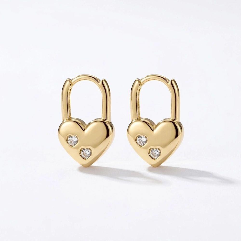 Mini Kalpli Çengelli Küpe