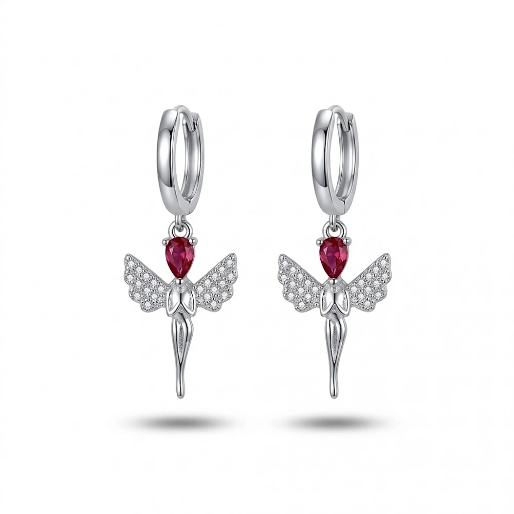 Silver Melek Kanatlı Küpe