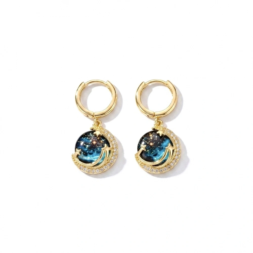 Çelik Gold Gezegen Küpe