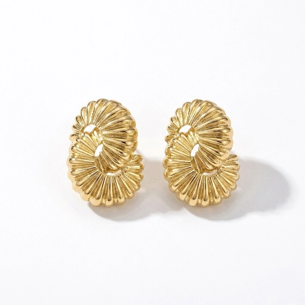 Çelik Gold Sarmal Küpe