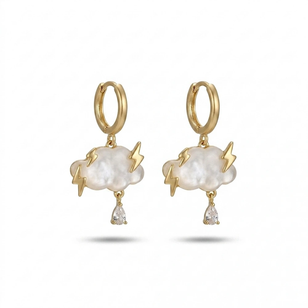 Çelik Gold Bulut Küpe