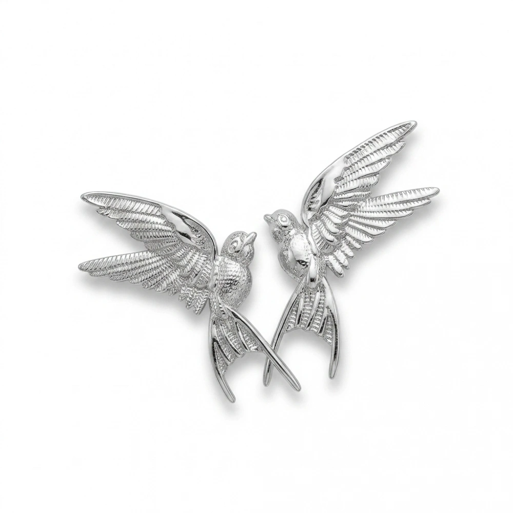 Silver Anka Kuşu Küpe