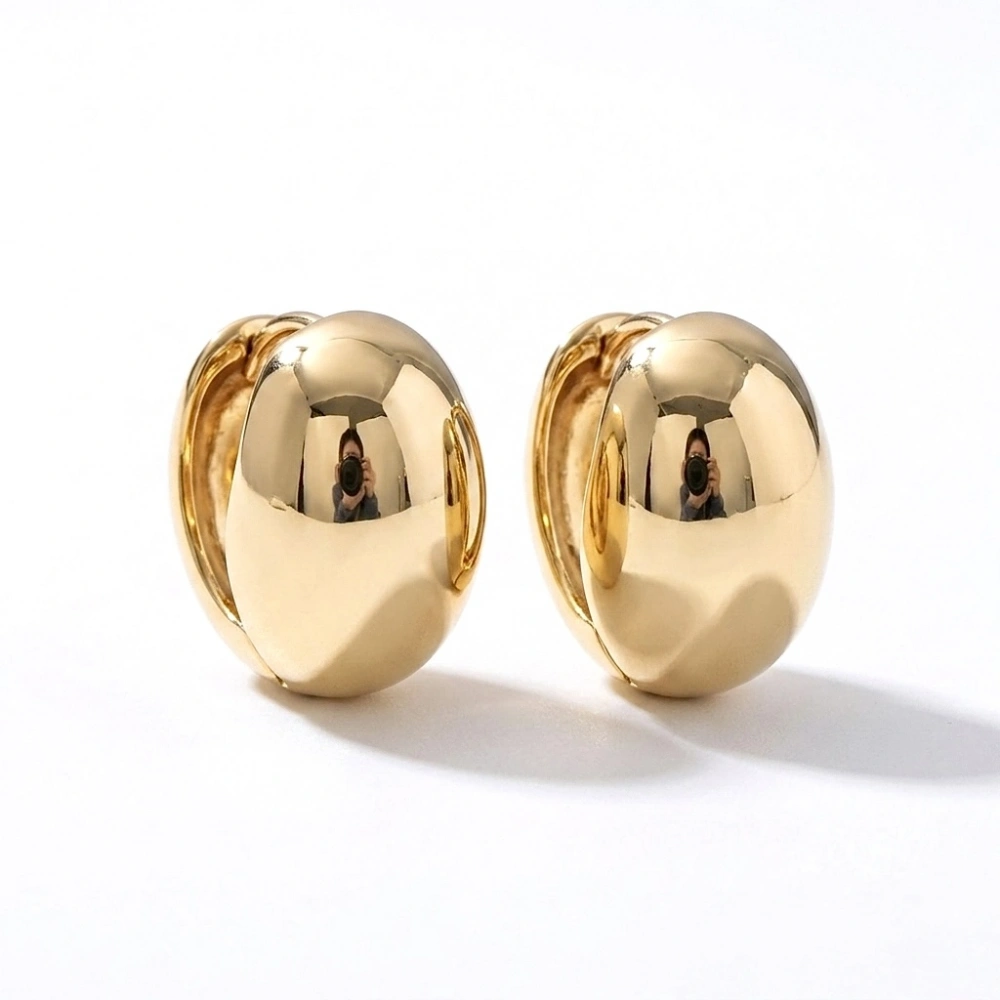 İthal Gold Basic Halka Küpe