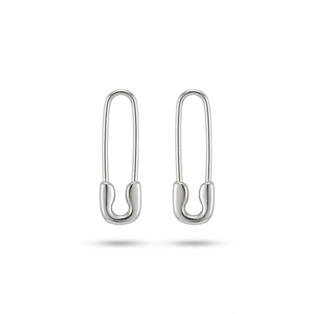 Çelik Silver Çengelli İğne Küpe