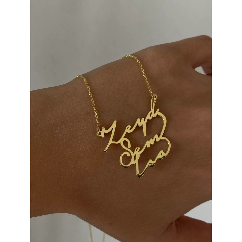 925 Ayar Gümüş 3 İsimli Kolye