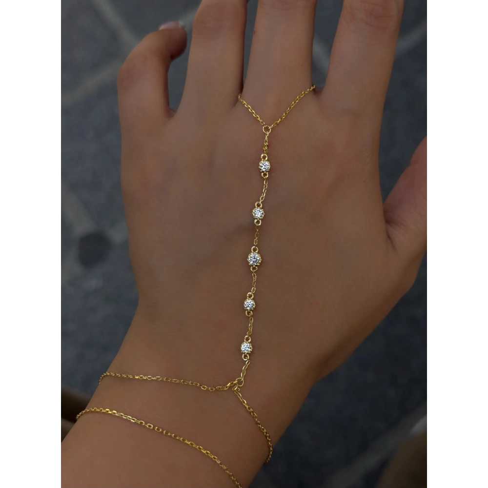 925 Ayar Gümüş 5 Tektaşlı Şahmeran