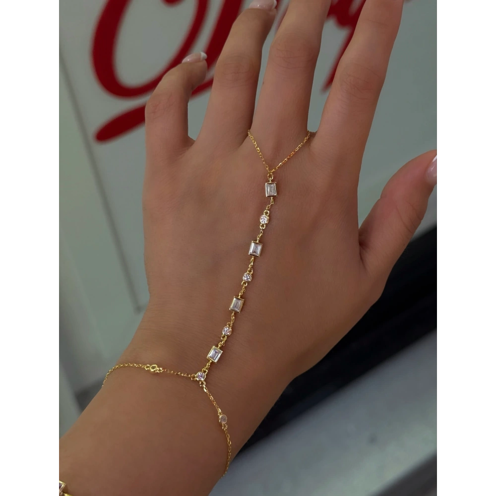 925 Ayar Gümüş Baget Taşlı Şahmeran