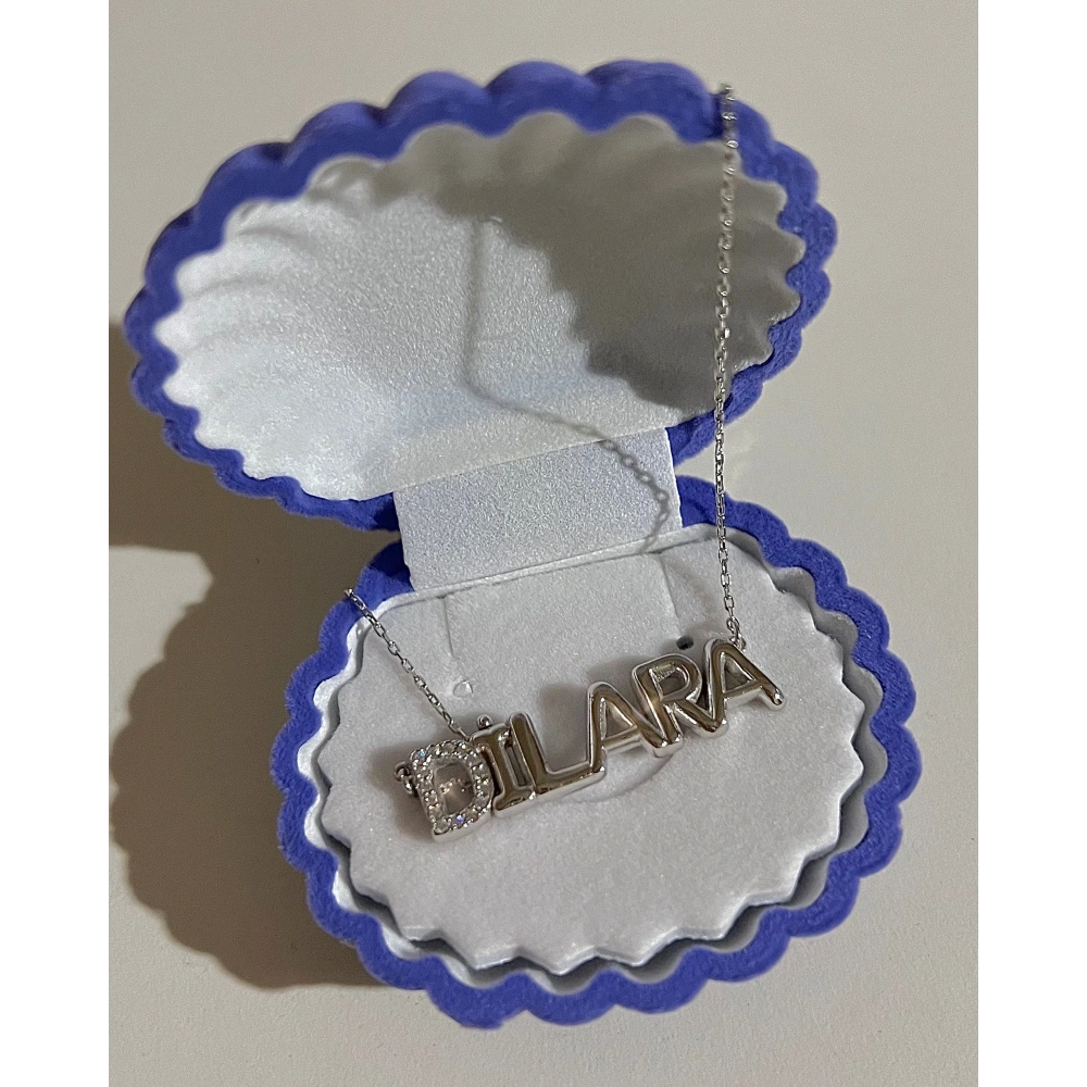 925 Ayar Gümüş Balon Harfli İsim Kolye