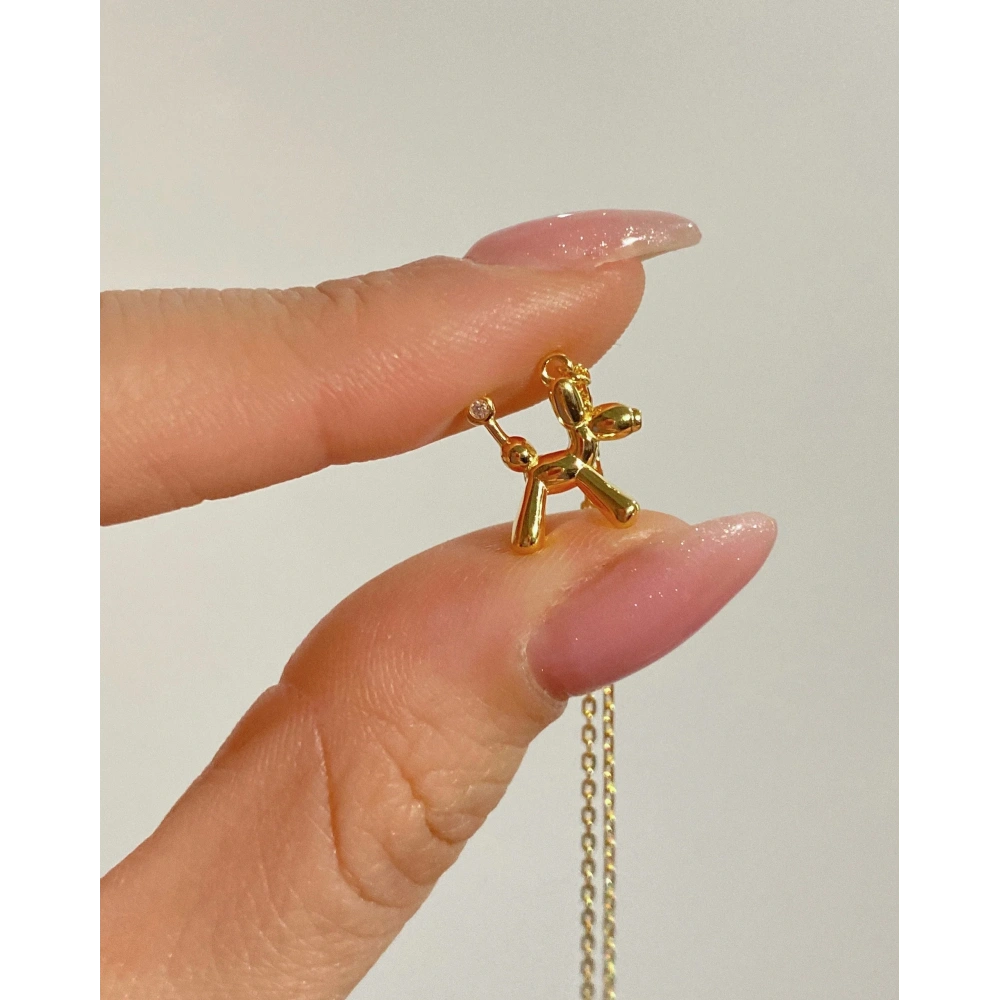 925 Ayar Gümüş Balon Köpek Kolye