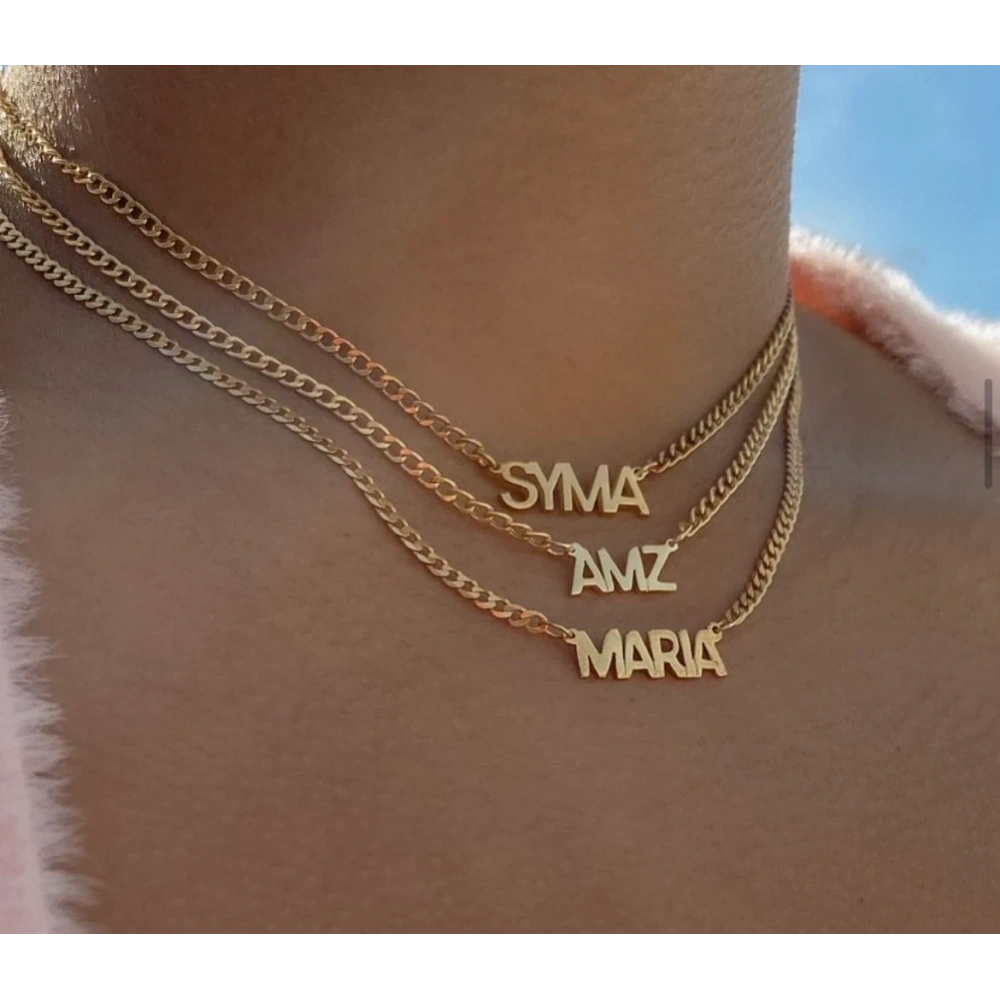 925 Ayar Gümüş Bold İsim Kolye