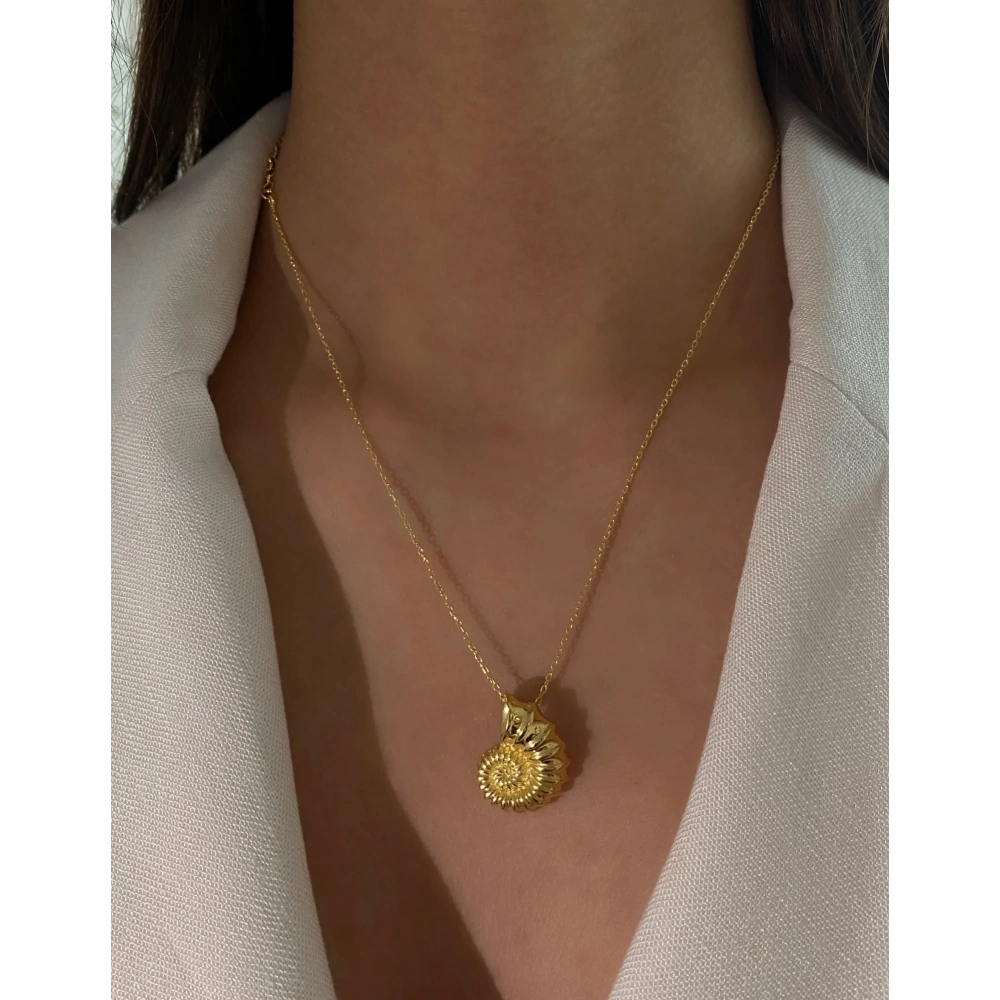 925 Ayar Gümüş Deniz Kabuğu Kolye