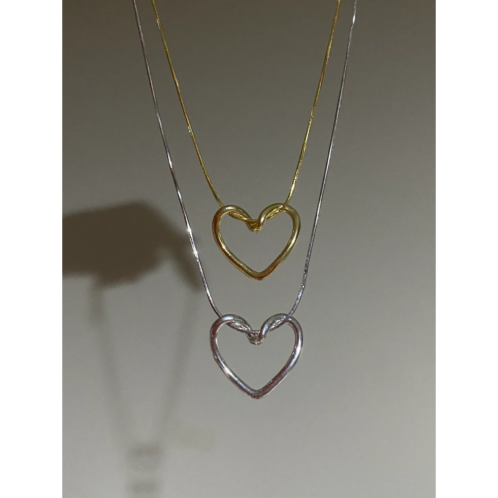 925 Ayar Gümüş Düğüm Kalp Kolye