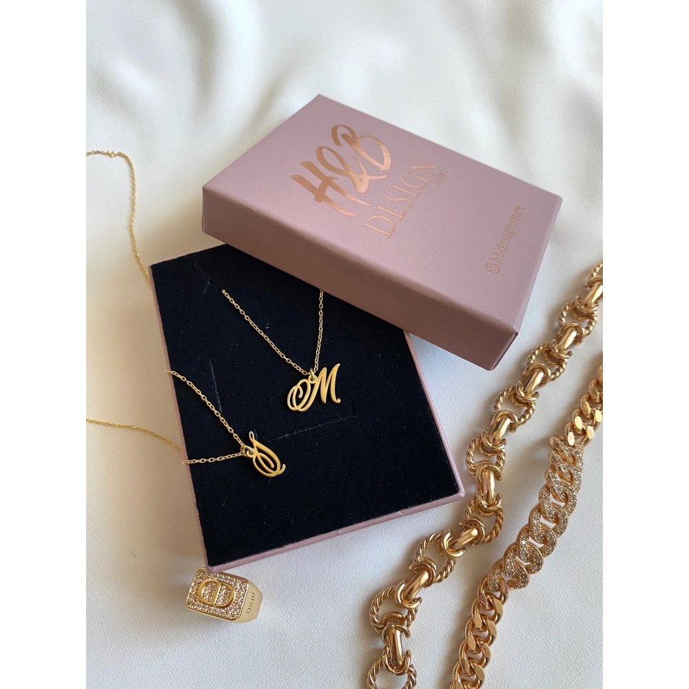 925 Ayar Gümüş El Yazısı Harf Kolye