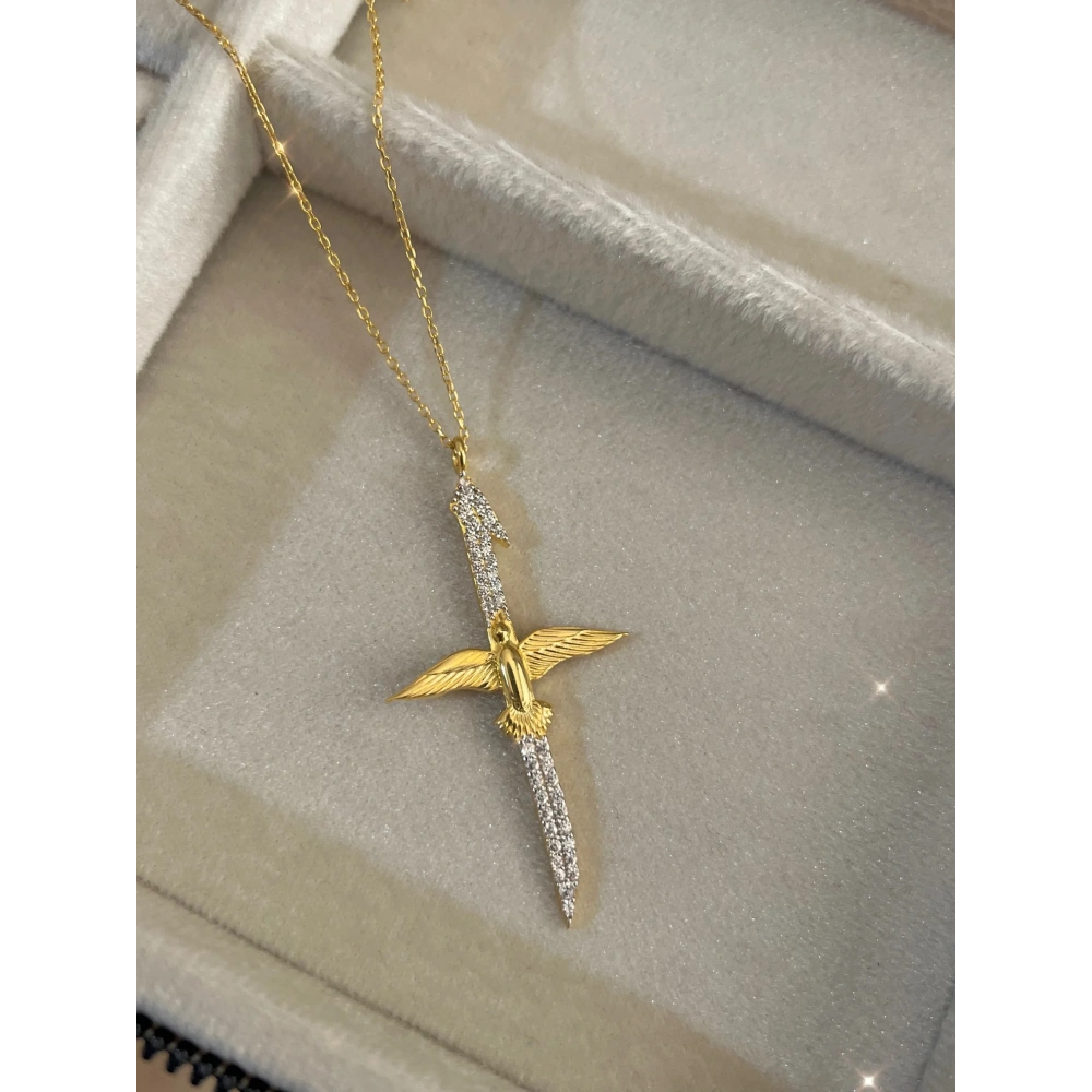 925 Ayar Gümüş Elif Anka Kolye