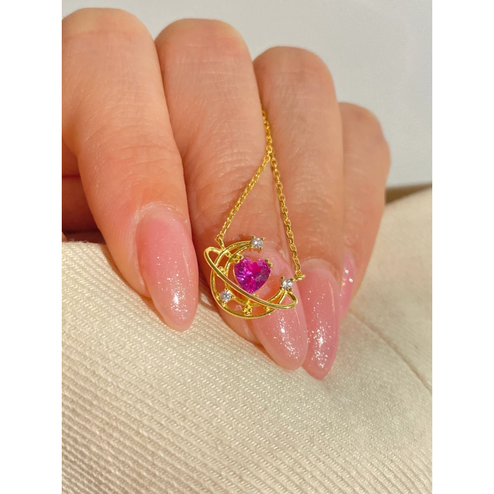 925 Ayar Gümüş Gold Moonlight Kolye