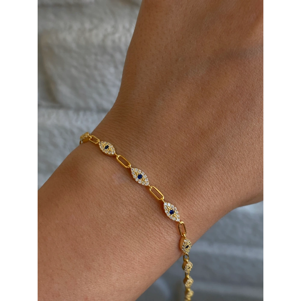 925 Ayar Gümüş Göz Bileklik