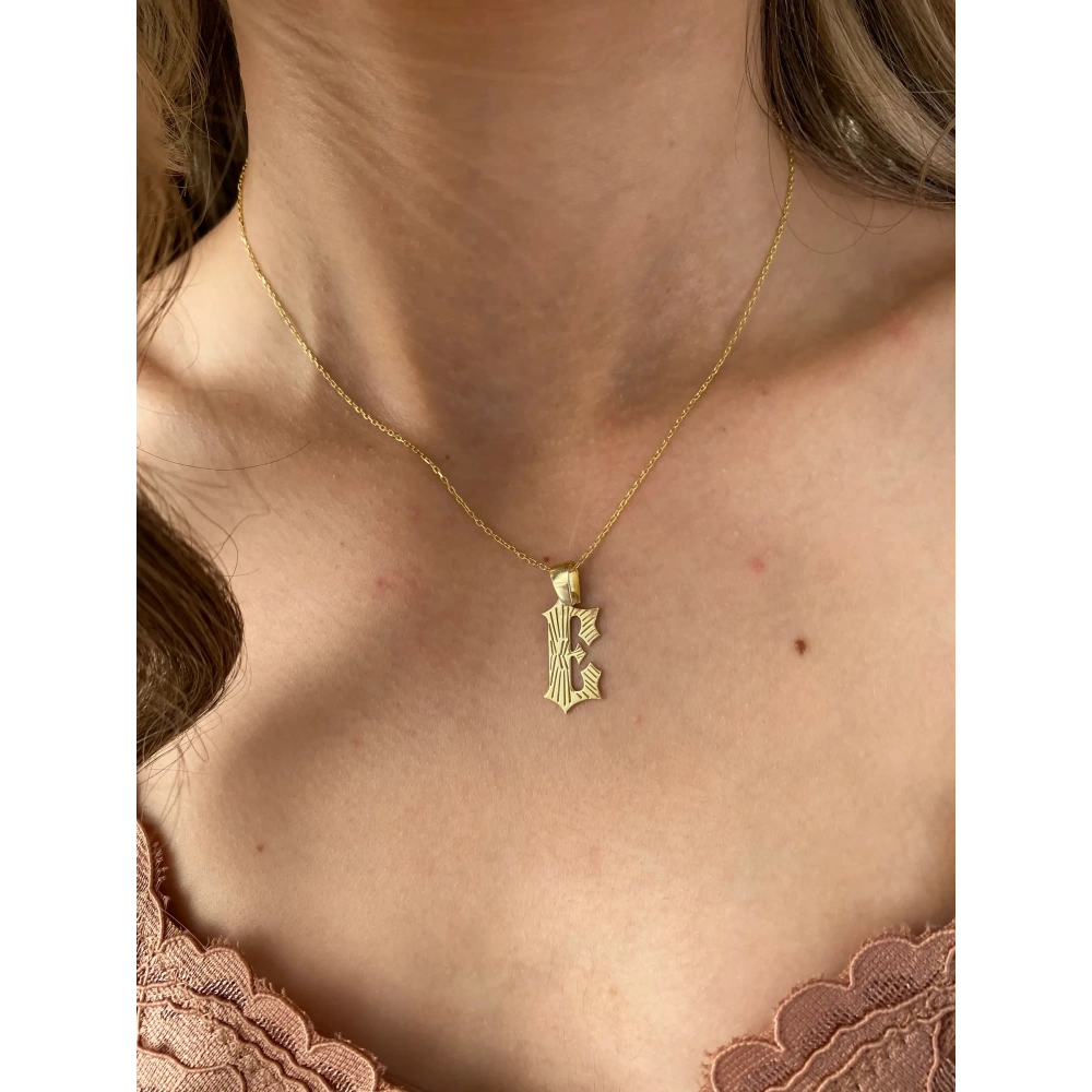 925 Ayar Gümüş Harf Kolye