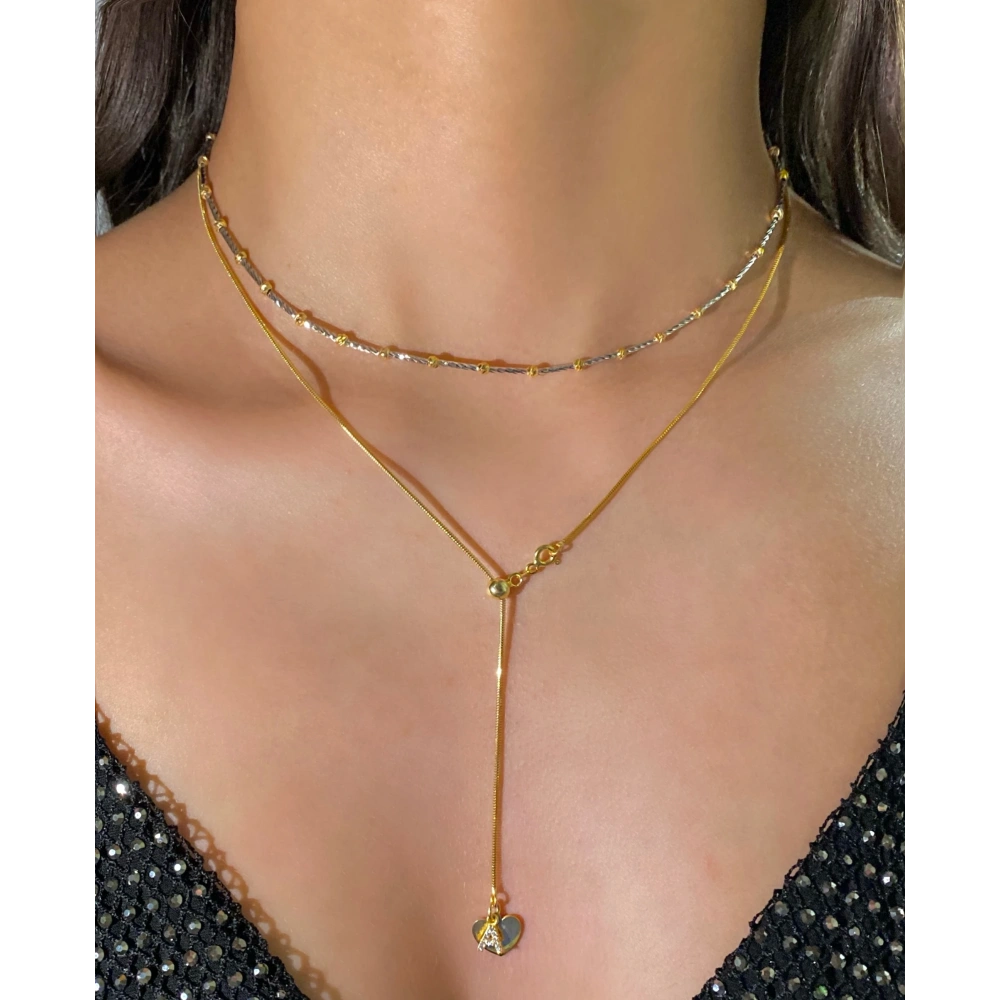 925 Ayar Gümüş Harfli Asansör Kolye