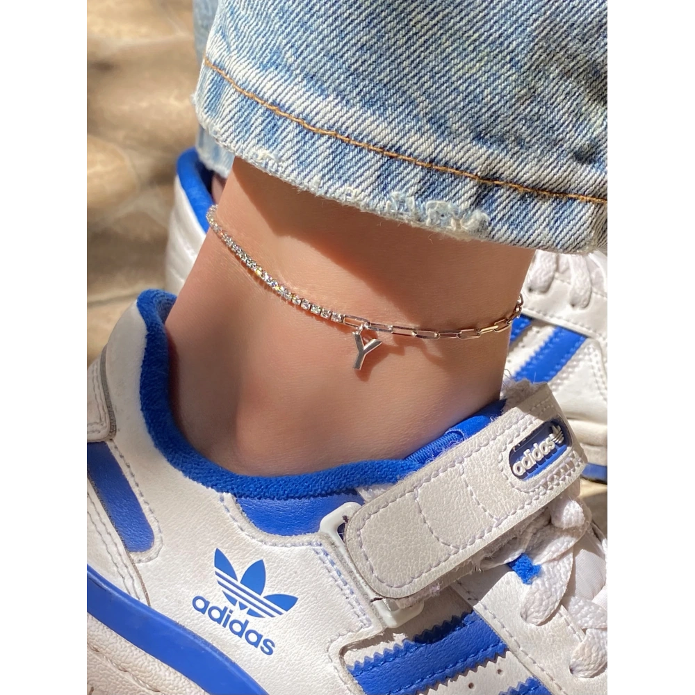 925 Ayar Gümüş Harfli Su Yolu Halhal