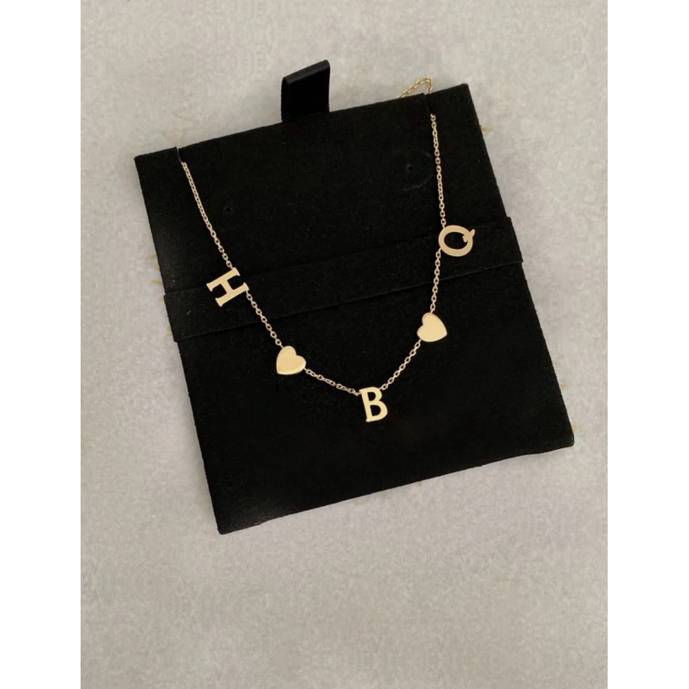 925 Ayar Gümüş Harfli Tasarım Kolye