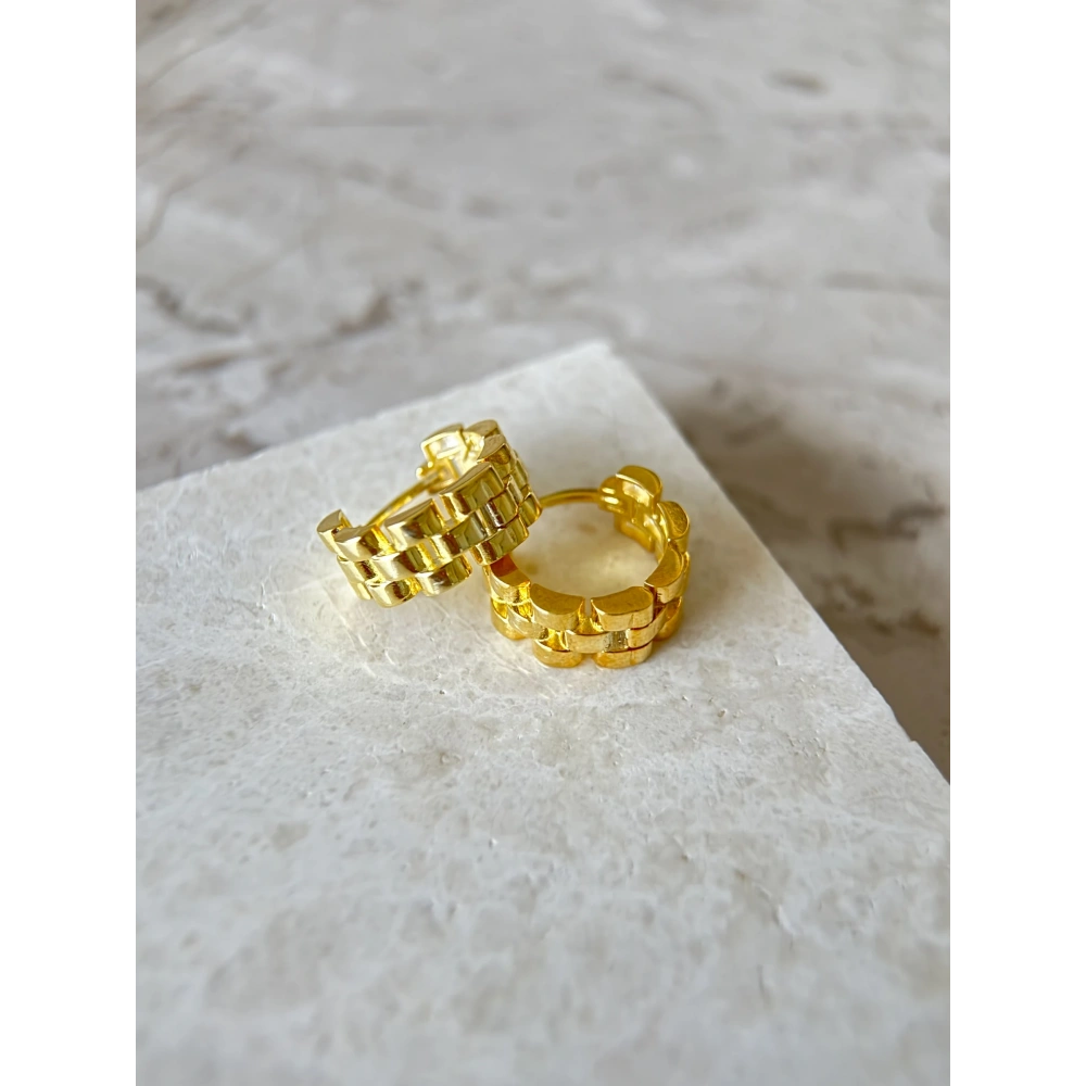 925 Ayar Gümüş Hasır Halka Küpe