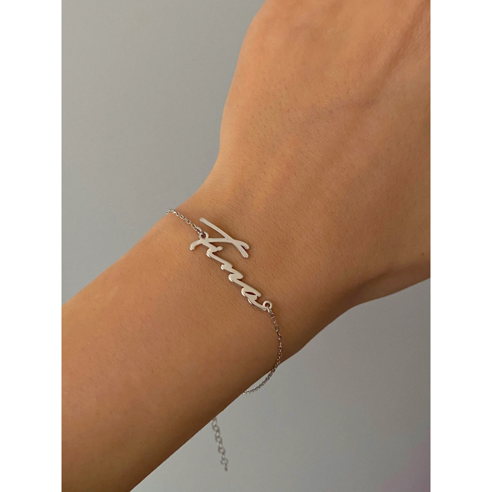 925 Ayar Gümüş İsim Bileklik