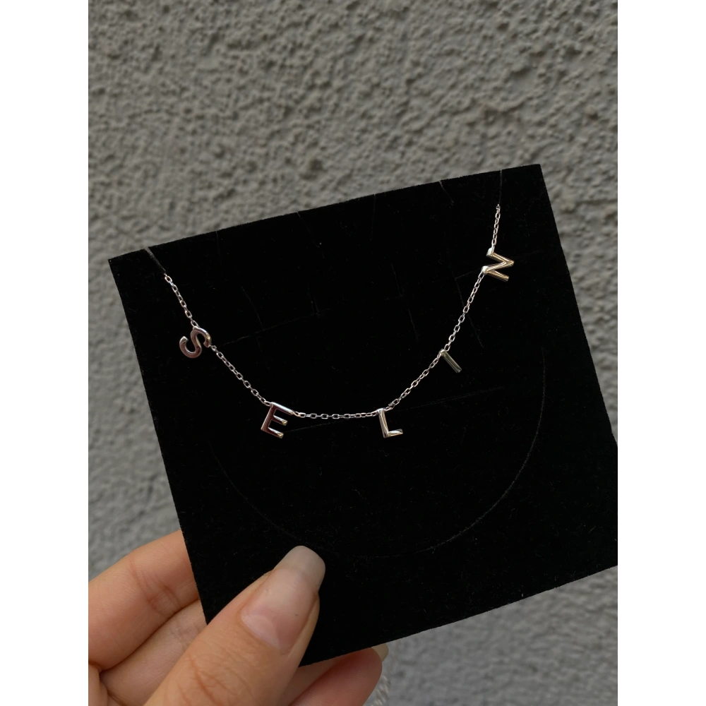 925 Ayar Gümüş İsim Kolye