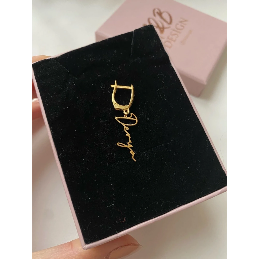 925 Ayar Gümüş İsim Küpe