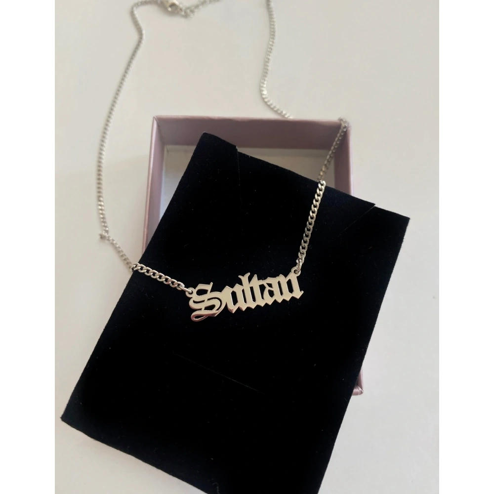 925 Ayar Gümüş Kalın Zincirli İsim Kolye