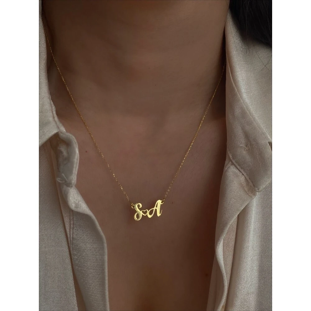 925 Ayar Gümüş Kalpli Çift Kolyesi