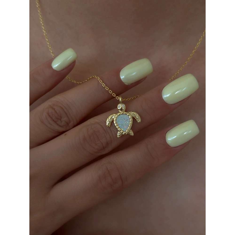 925 Ayar Gümüş Kaplumbağa Kolye