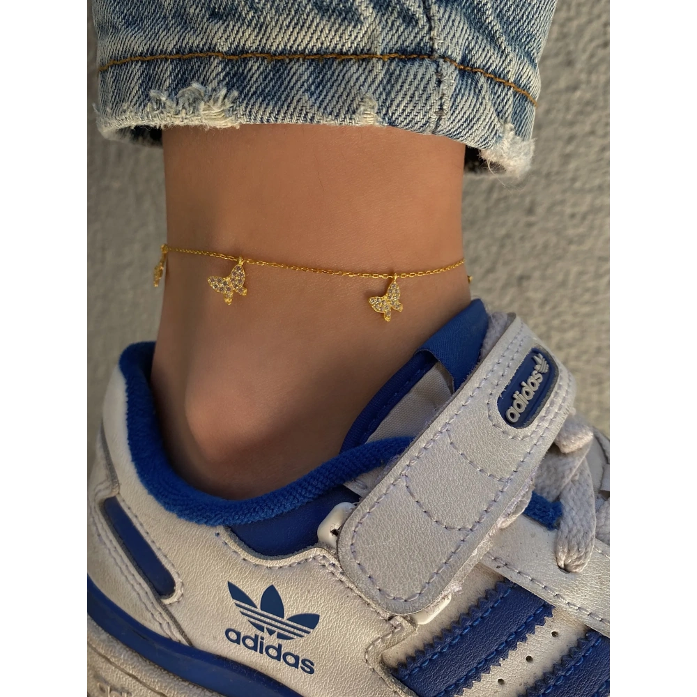 925 Ayar Gümüş Kelebekli Halhal